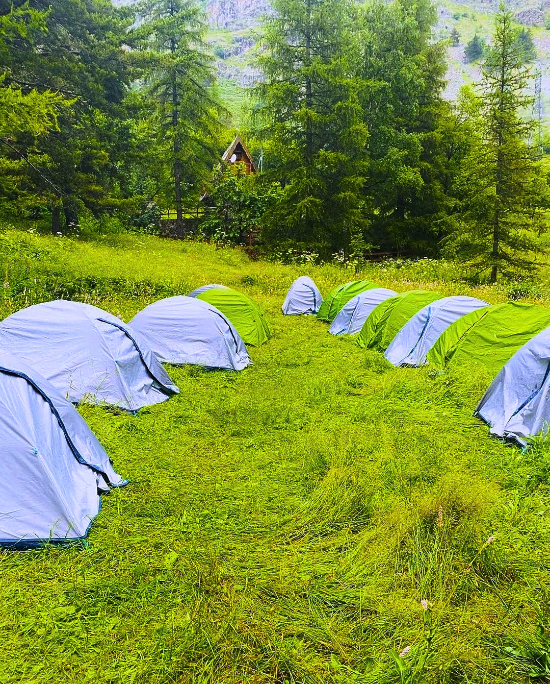 Camp Fire Adventure — Tentes en prairie alpine